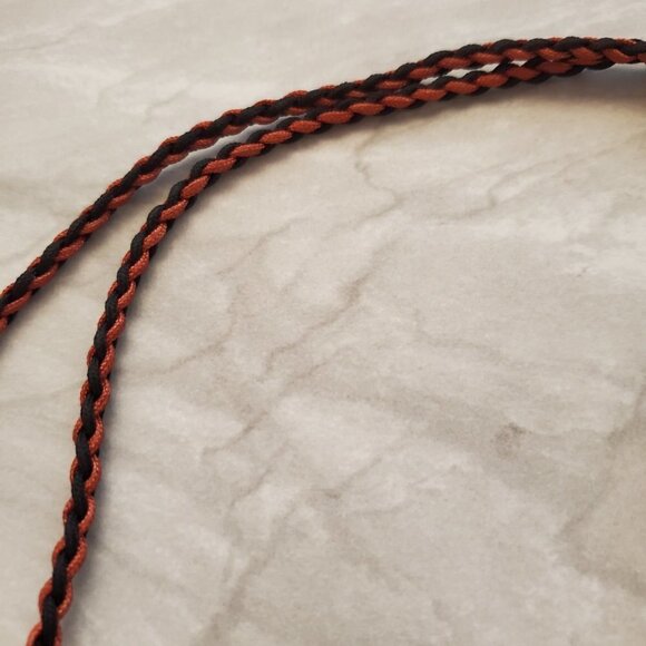 ✨ J.Crew Geometric Wood Rhinestones Crystals Balls Cord Necklace ✨ - Picture 3 of 16